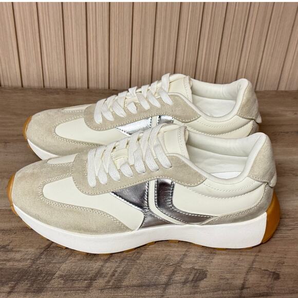 Steve Madden Women’s Kendrix Lace-Up Sneakers Taupe Size 10M - Picture 3 of 15